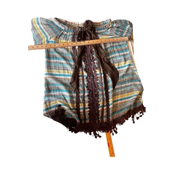 Ryu long sleeved balloon sleeved boho floral cotton floral  embroidered blouse - Picture 12 of 14